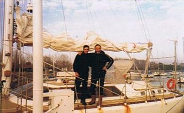 Enrique Celesia y Hernán en Quequén